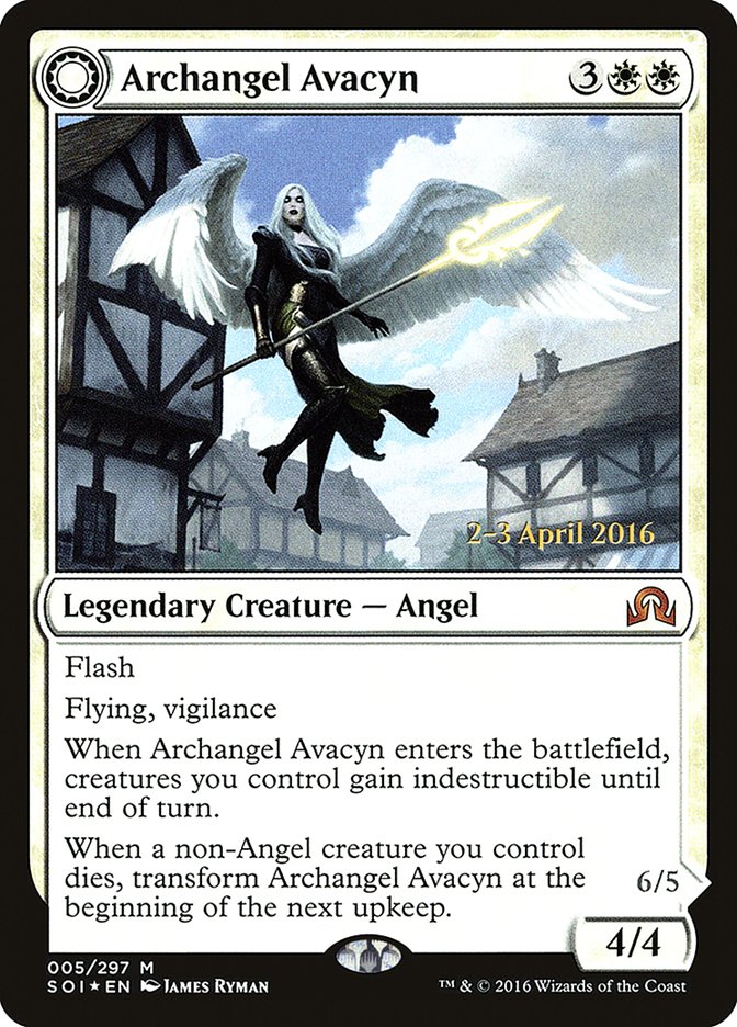 Archangel Avacyn // Avacyn, the Purifier [Shadows over Innistrad Prerelease Promos] | D20 Games