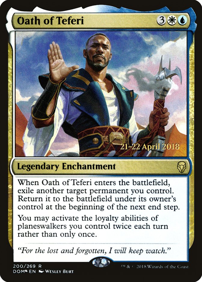 Oath of Teferi  [Dominaria Prerelease Promos] | D20 Games