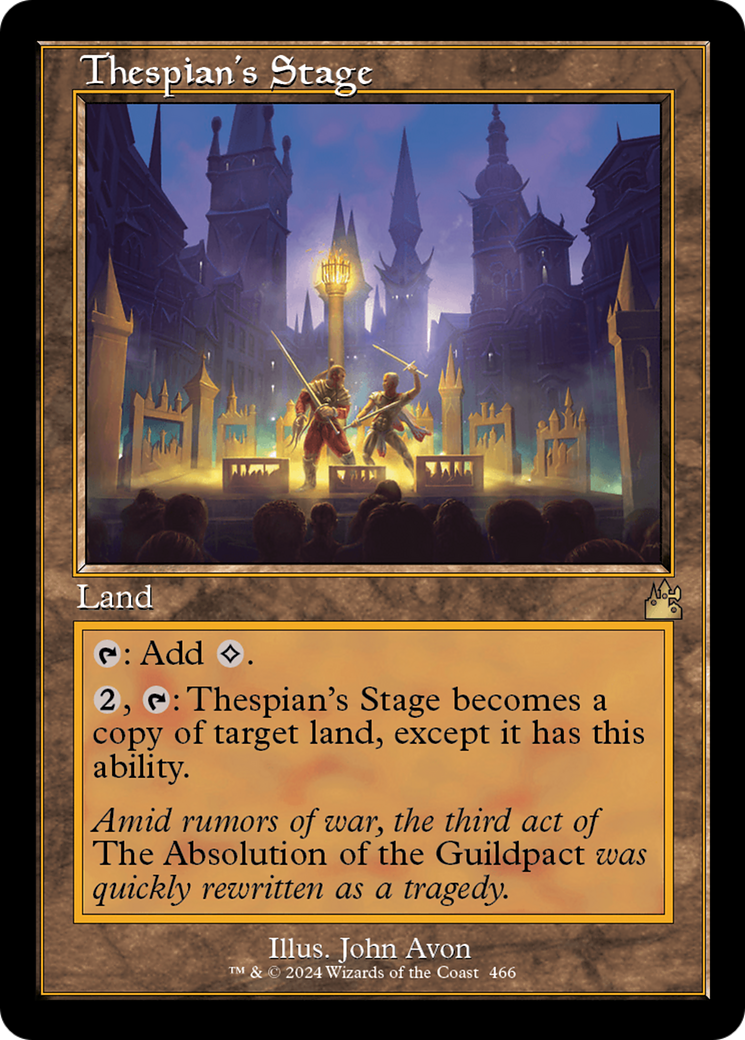 Thespian's Stage (Retro Frame) [Ravnica Remastered] | D20 Games