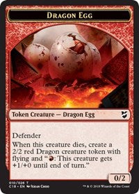 Dragon Egg // Dragon Double-sided Token [Commander 2018 Tokens] | D20 Games