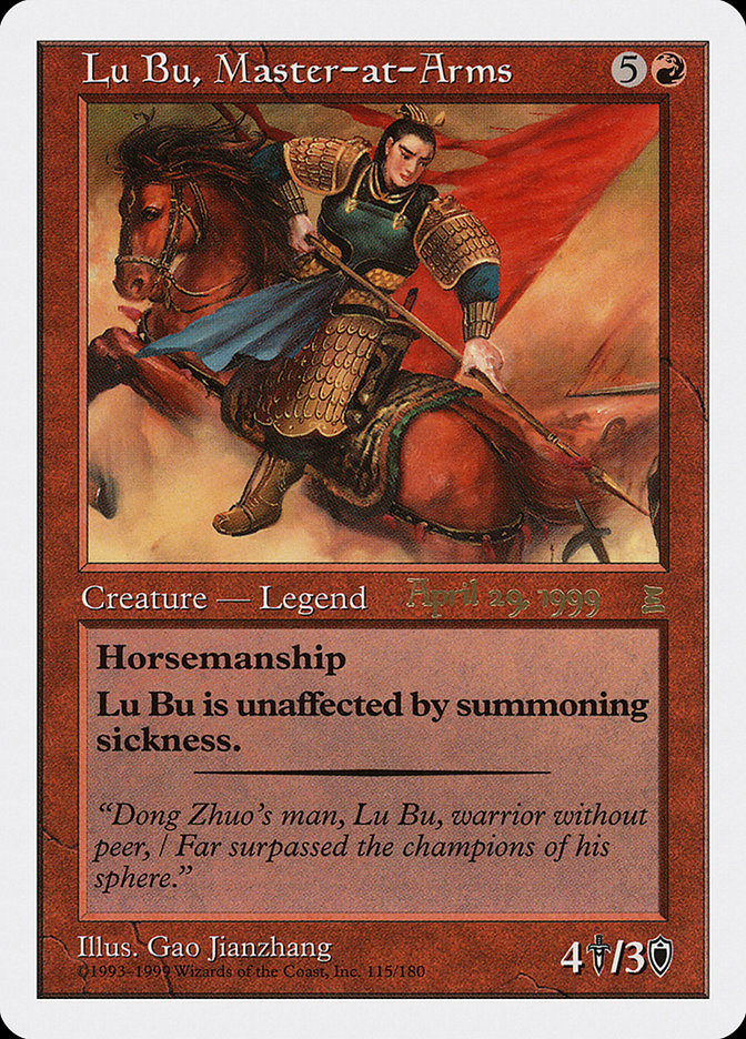 Lu Bu, Master-at-Arms (April 29, 1999) [Portal Three Kingdoms Promos] | D20 Games