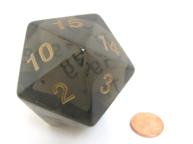 Transparent: 55mm D20 Countdown Smoke/Gold