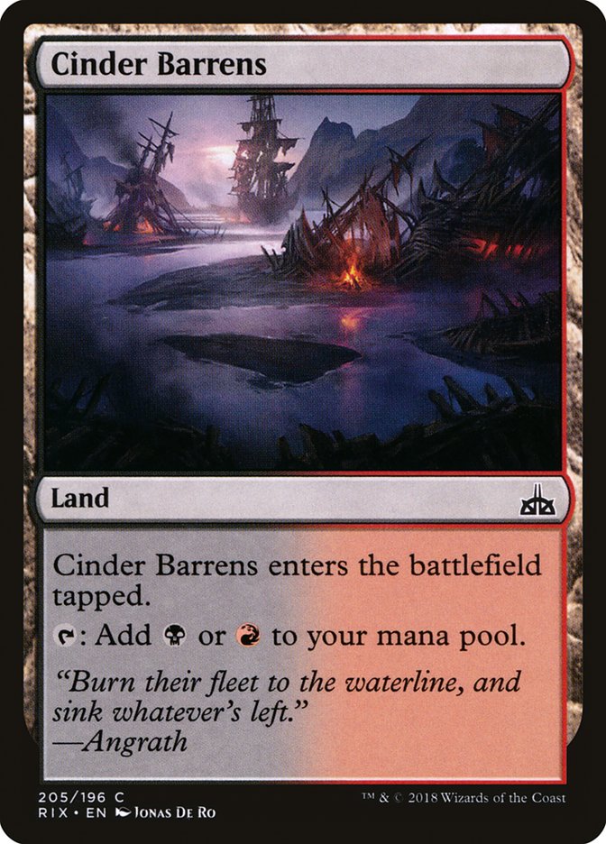 Cinder Barrens [Rivals of Ixalan] | D20 Games