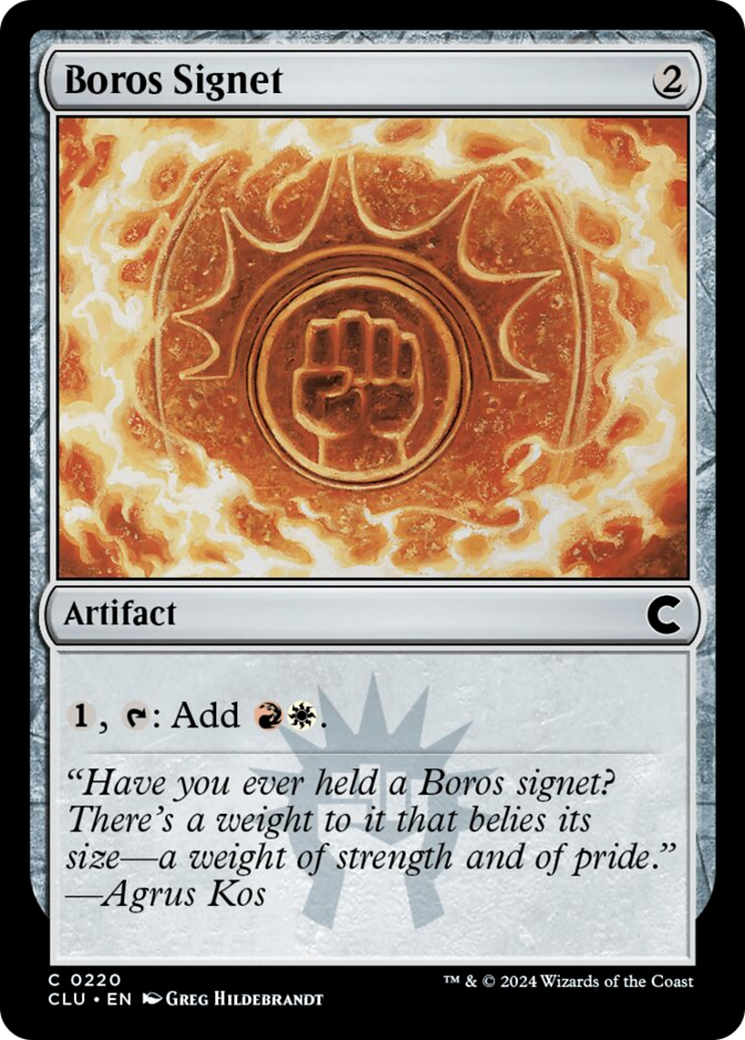 Boros Signet [Ravnica: Clue Edition] | D20 Games