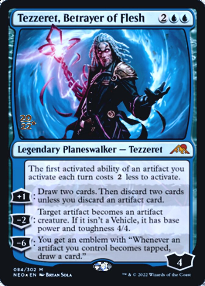 Tezzeret, Betrayer of Flesh [Kamigawa: Neon Dynasty Prerelease Promos] | D20 Games