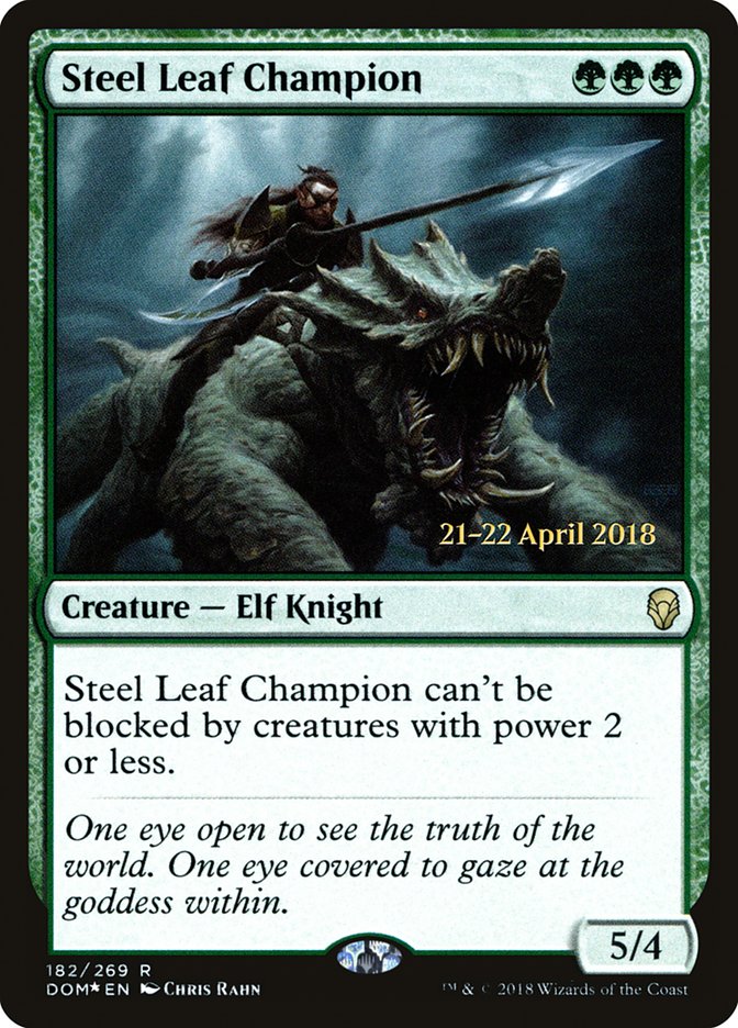 Steel Leaf Champion  [Dominaria Prerelease Promos] | D20 Games