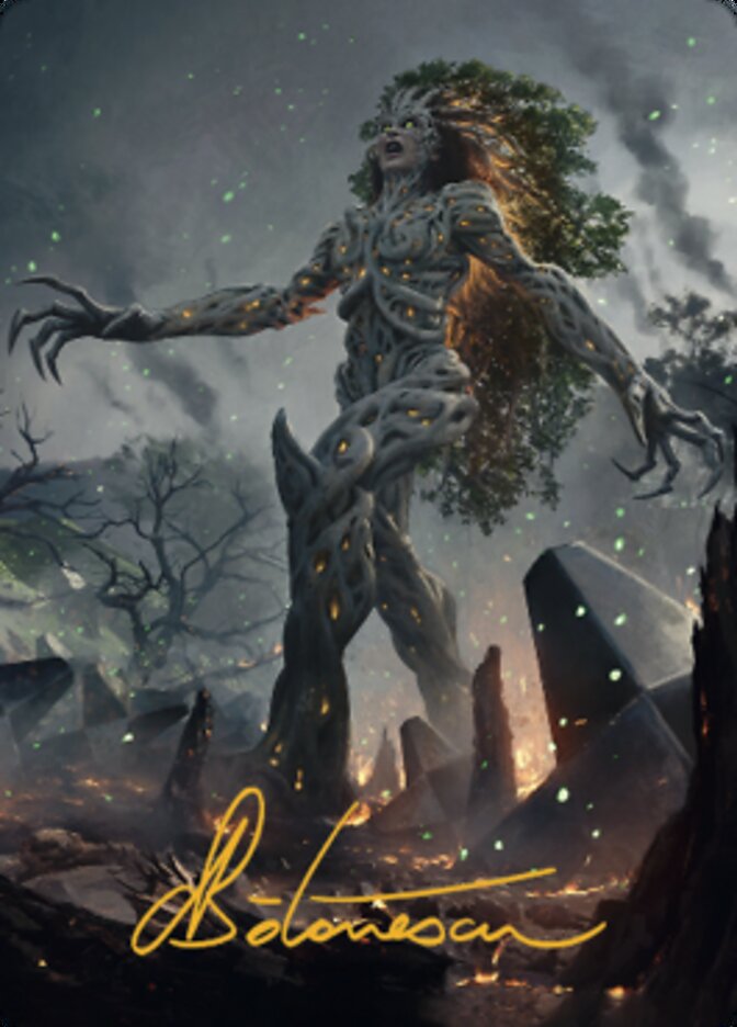 Titania, Gaea Incarnate Art Card (Gold-Stamped Signature) [The Brothers' War Art Series] | D20 Games