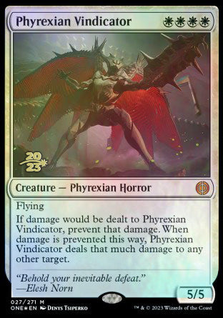 Phyrexian Vindicator [Phyrexia: All Will Be One Prerelease Promos] | D20 Games