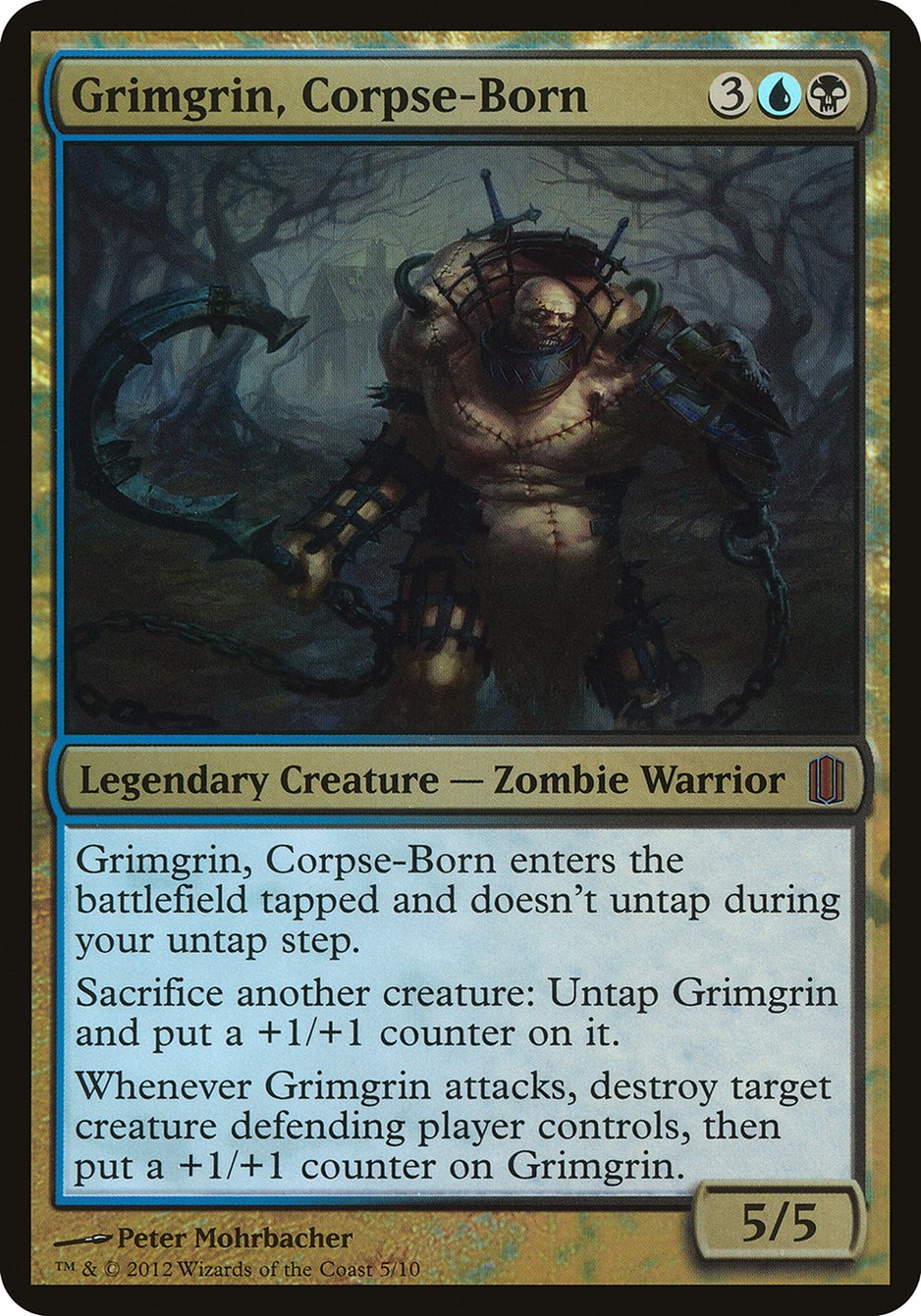 Grimgrin, Corpse-Born (Oversized) [Commander's Arsenal Oversized] | D20 Games
