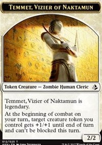 Temmet, Vizier of Naktamun // Zombie Token [Amonkhet Tokens] | D20 Games