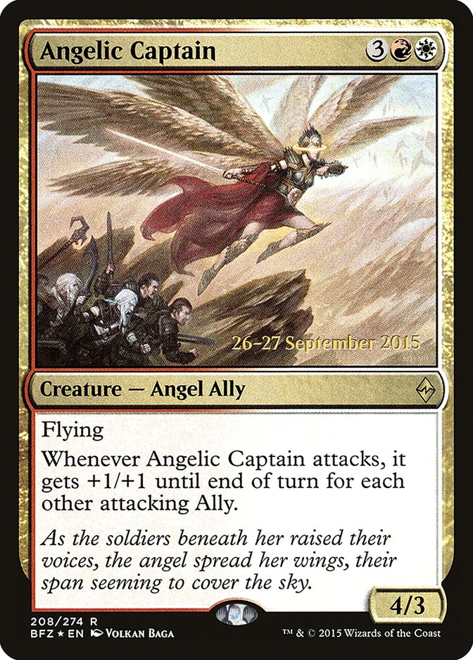 Angelic Captain  [Battle for Zendikar Prerelease Promos] | D20 Games