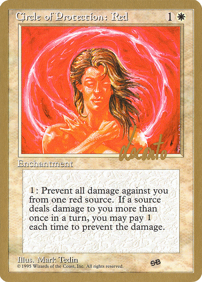 Circle of Protection: Red (Michael Loconto) (SB) (4ED) [Pro Tour Collector Set] | D20 Games