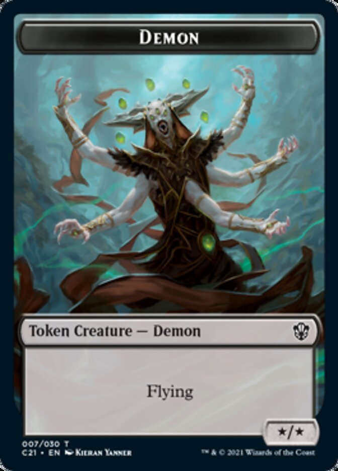 Demon // Fungus Beast Token [Commander 2021 Tokens] | D20 Games