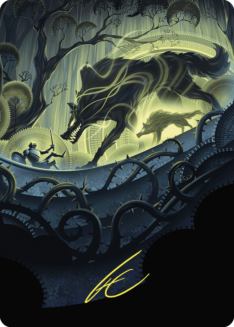 Unnatural Growth Art Card (Gold-Stamped Signature) [Wilds of Eldraine Art Series] | D20 Games
