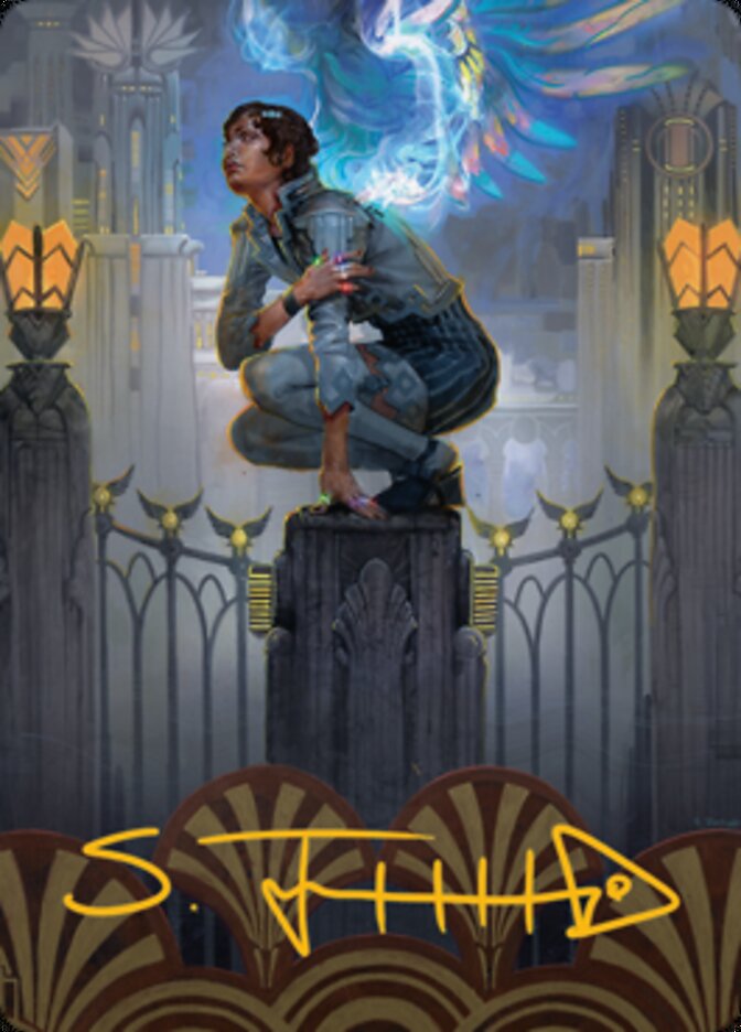 Giada, Font of Hope 2 Art Card (Gold-Stamped Signature) [Streets of New Capenna Art Series] | D20 Games
