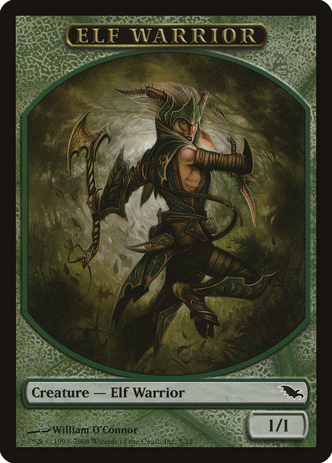 Elf Warrior (5/12) [Shadowmoor Tokens] | D20 Games
