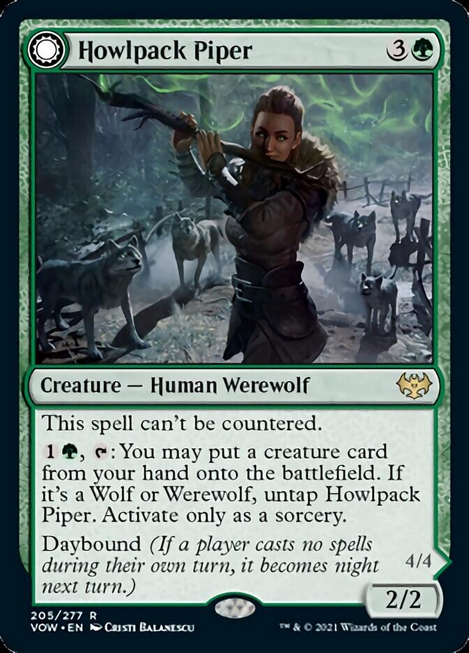 Howlpack Piper // Wildsong Howler [Innistrad: Crimson Vow] | D20 Games