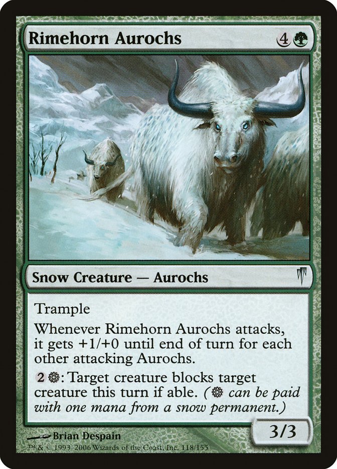 Rimehorn Aurochs [Coldsnap] | D20 Games