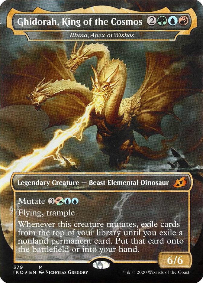 Illuna, Apex of Wishes - Ghidorah, King of the Cosmos (Godzilla Series) [Ikoria: Lair of Behemoths] | D20 Games