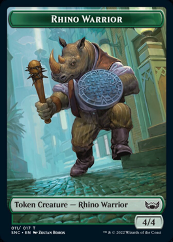 Rhino Warrior Token [Streets of New Capenna Tokens] | D20 Games