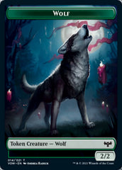 Blood // Wolf (014) Double-sided Token [Innistrad: Crimson Vow Tokens] | D20 Games