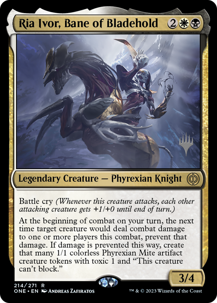 Ria Ivor, Bane of Bladehold (Promo Pack) [Phyrexia: All Will Be One Promos] | D20 Games