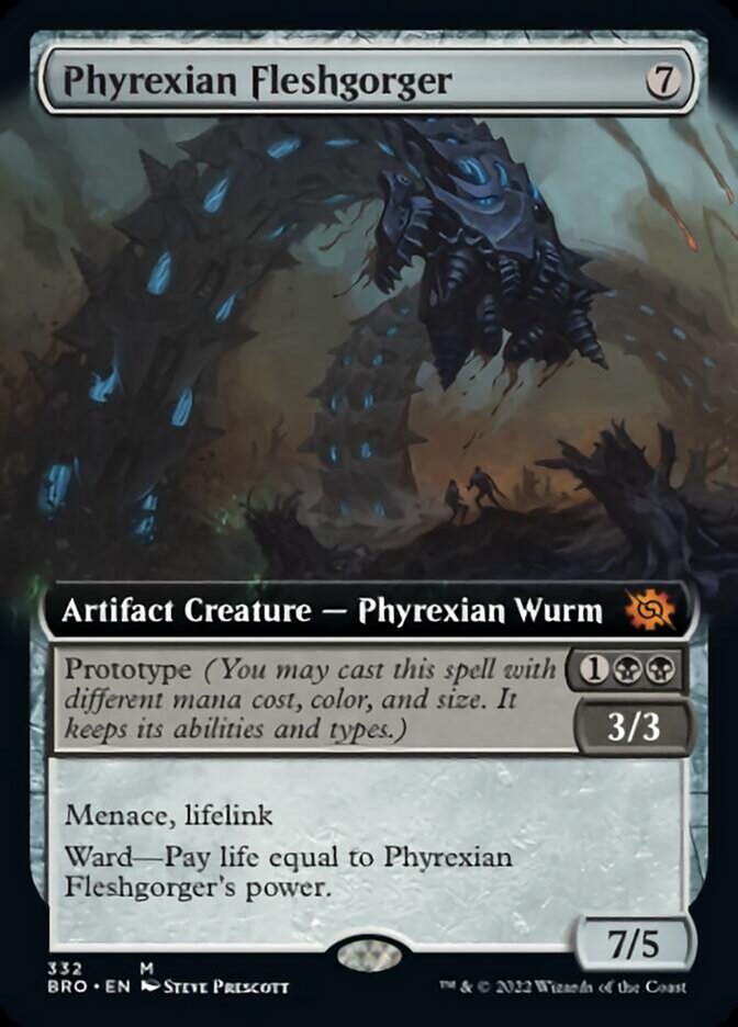 Phyrexian Fleshgorger (Extended Art) [The Brothers' War] | D20 Games