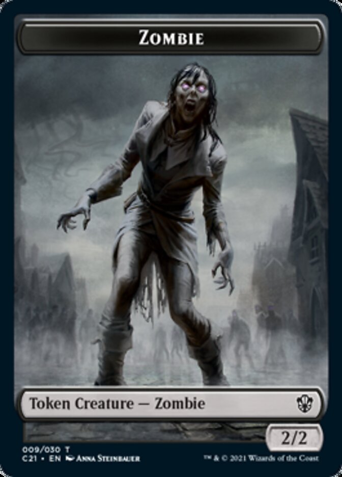 Zombie // Horror Token [Commander 2021 Tokens] | D20 Games