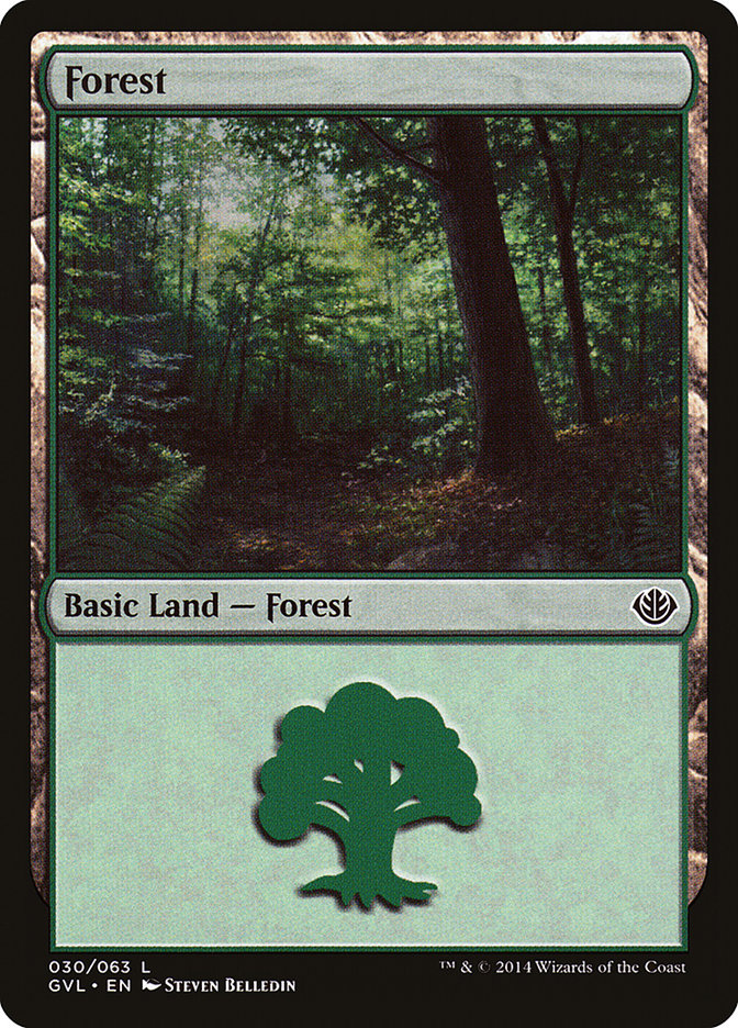 Forest (30) (Garruk vs. Liliana) [Duel Decks Anthology] | D20 Games