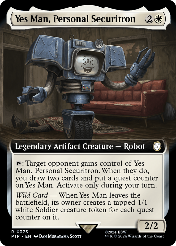 Yes Man, Personal Securitron (Extended Art) [Fallout] | D20 Games