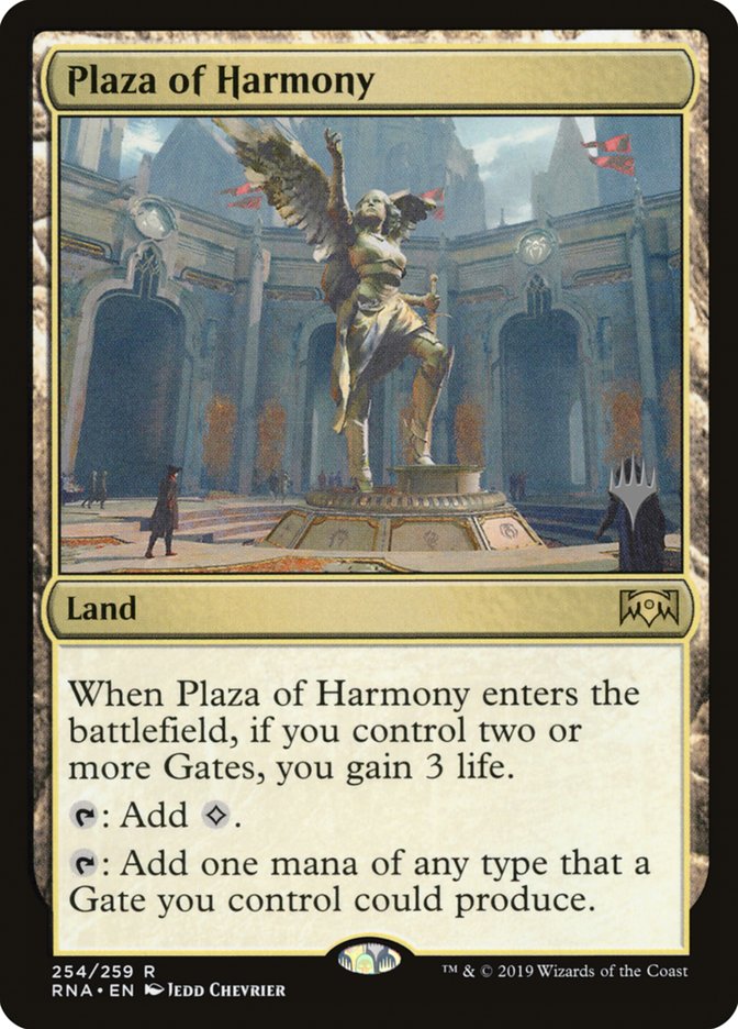 Plaza of Harmony (Promo Pack) [Ravnica Allegiance Promos] | D20 Games