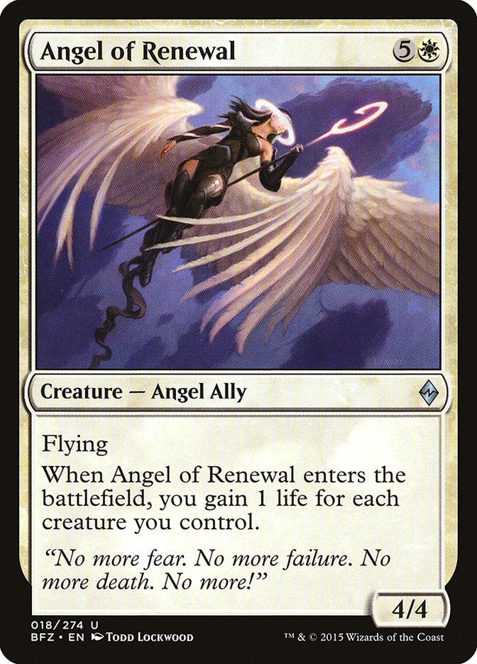 Angel of Renewal [Battle for Zendikar] | D20 Games
