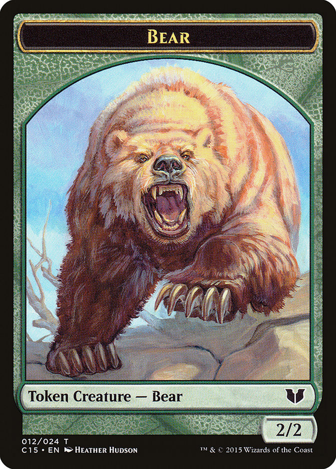 Bear // Spider Double-Sided Token [Commander 2015 Tokens] | D20 Games