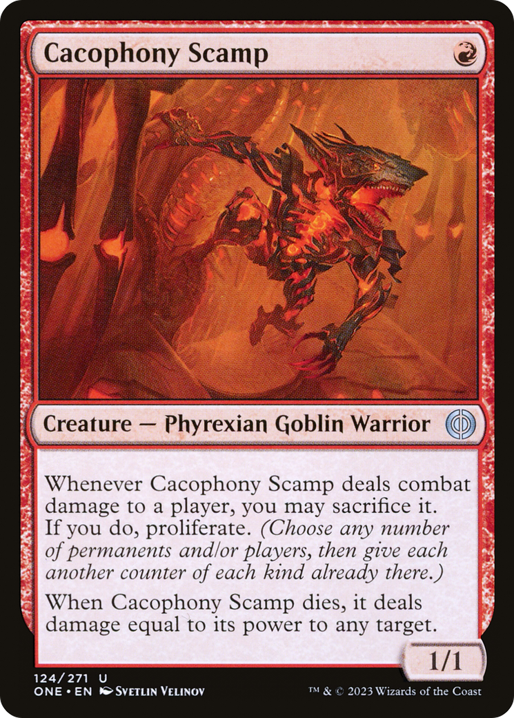 Cacophony Scamp [Phyrexia: All Will Be One] | D20 Games