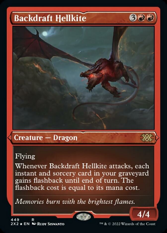 Backdraft Hellkite (Foil Etched) [Double Masters 2022] | D20 Games