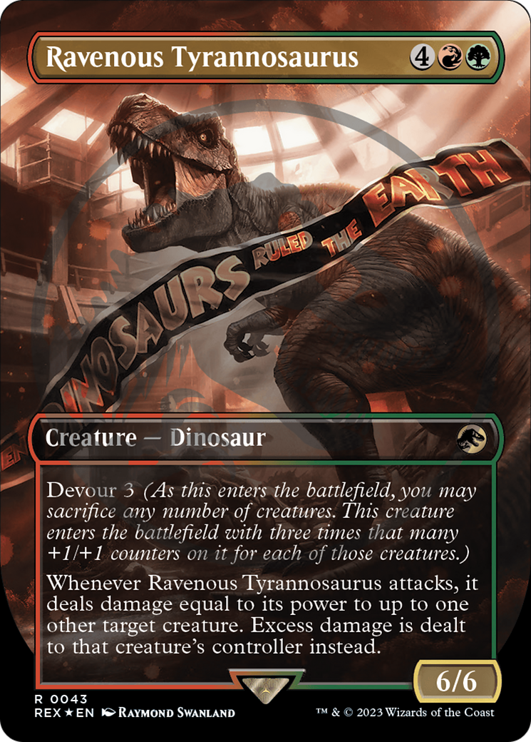 Ravenous Tyrannosaurus Emblem (Borderless) [Jurassic World Collection Tokens] | D20 Games