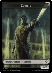 Copy // Zombie Double-Sided Token [Murders at Karlov Manor Commander Tokens] | D20 Games