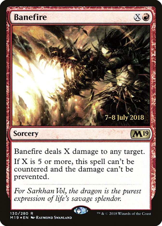 Banefire  [Core Set 2019 Prerelease Promos] | D20 Games