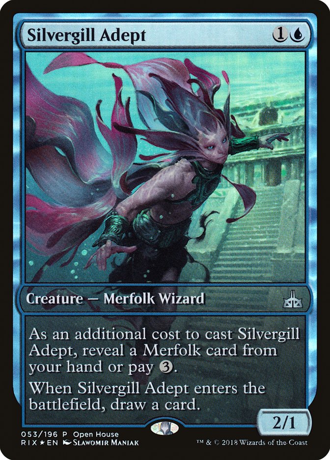 Silvergill Adept (Open House) (Extended) [Rivals of Ixalan Promos] | D20 Games