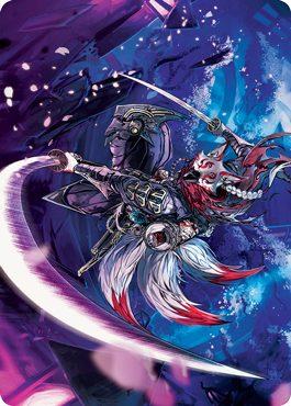 Blade-Blizzard Kitsune Art Card [Kamigawa: Neon Dynasty Art Series] | D20 Games
