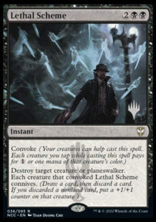 Lethal Scheme (Promo Pack) [Streets of New Capenna Commander Promos] | D20 Games