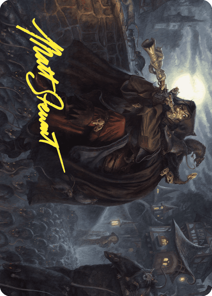 Totentanz, Swarm Piper Art Card (Gold-Stamped Signature) [Wilds of Eldraine Art Series] | D20 Games