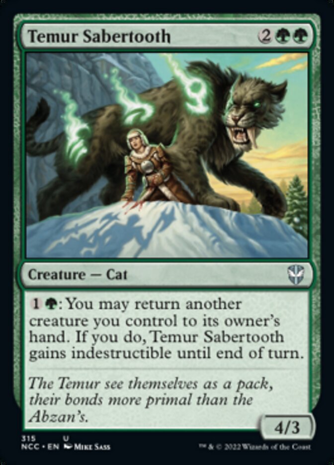 Temur Sabertooth [Streets of New Capenna Commander] | D20 Games