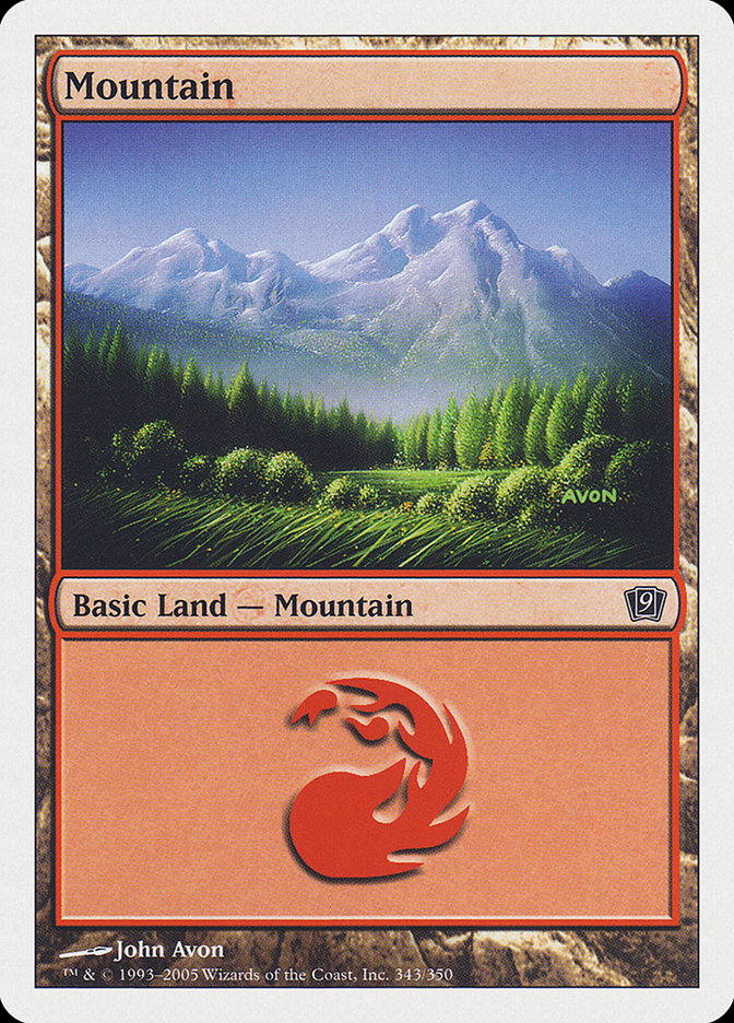 Mountain (343) [Ninth Edition] | D20 Games