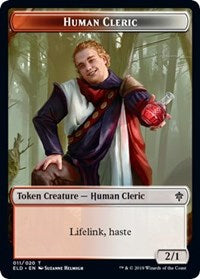 Human Cleric // Food (17) Double-sided Token [Throne of Eldraine Tokens] | D20 Games