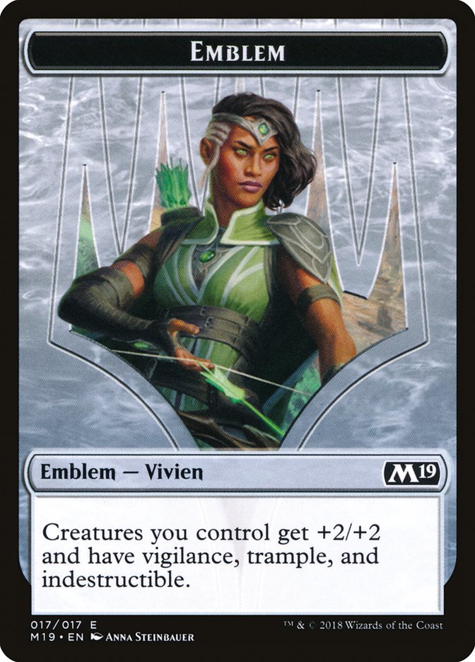 Vivien Reid Emblem [Core Set 2019 Tokens] | D20 Games