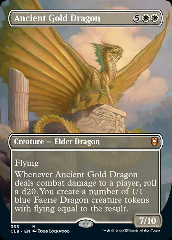 Ancient Gold Dragon (Borderless Alternate Art) [Commander Legends: Battle for Baldur's Gate] | D20 Games