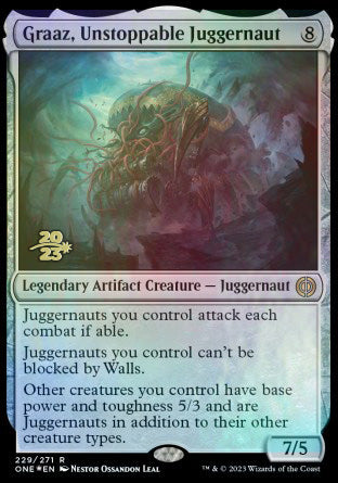Graaz, Unstoppable Juggernaut [Phyrexia: All Will Be One Prerelease Promos] | D20 Games