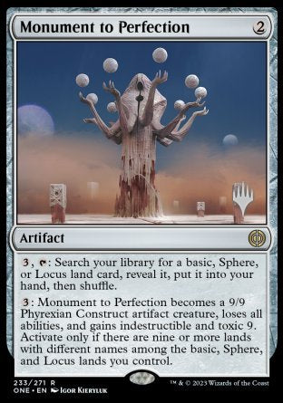 Monument to Perfection (Promo Pack) [Phyrexia: All Will Be One Promos] | D20 Games