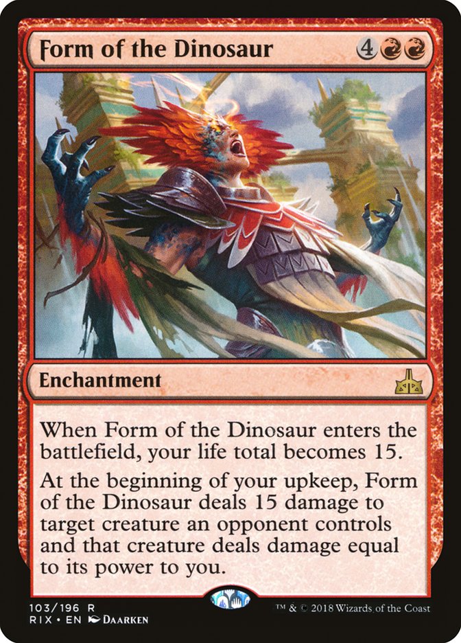 Form of the Dinosaur [Rivals of Ixalan] | D20 Games